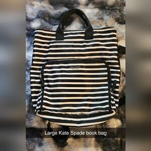 Kate Spade Outlet Monochrome Striped Tote